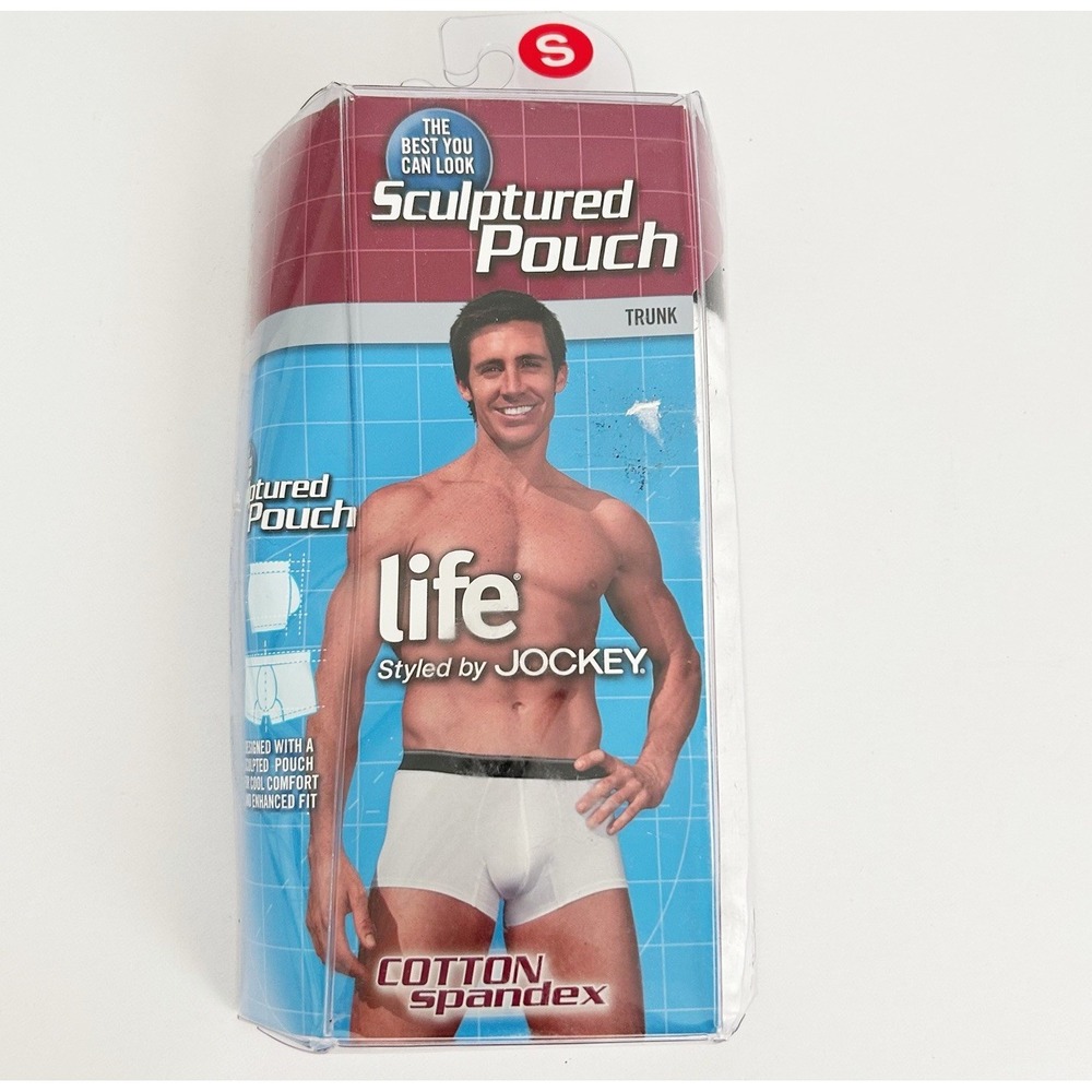 New Vintage Men's Life by Jockey Sculptured Pouch‎ Trunk Underwear Small